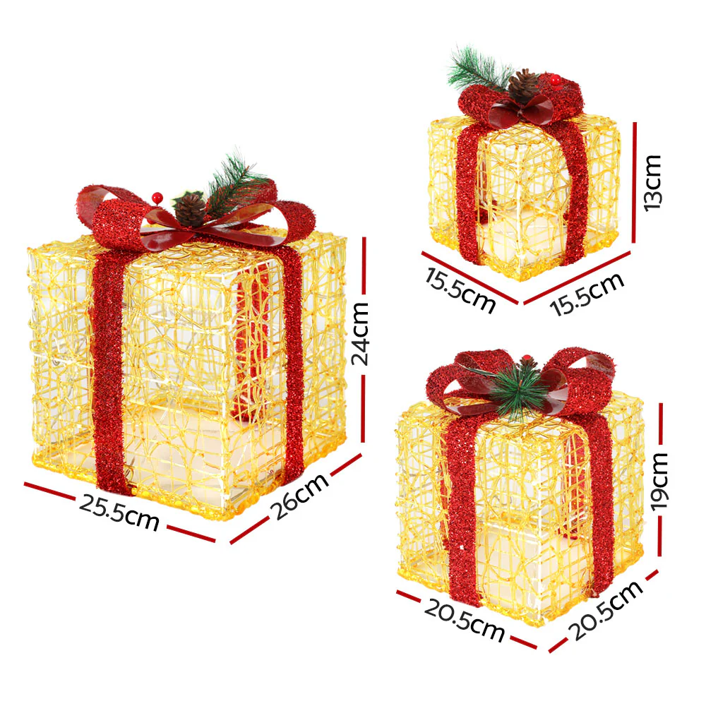 Christmas Lights Gift Box Set 3 PCS Set 48 LED Decorations - Image 2