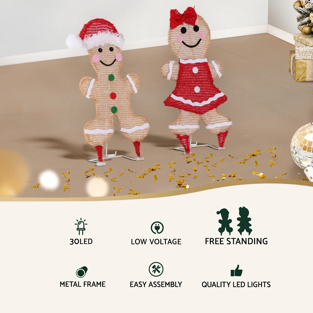 Christmas Lights Gingerbread Motif 30 LED Fairy Light Decoration - Image 4