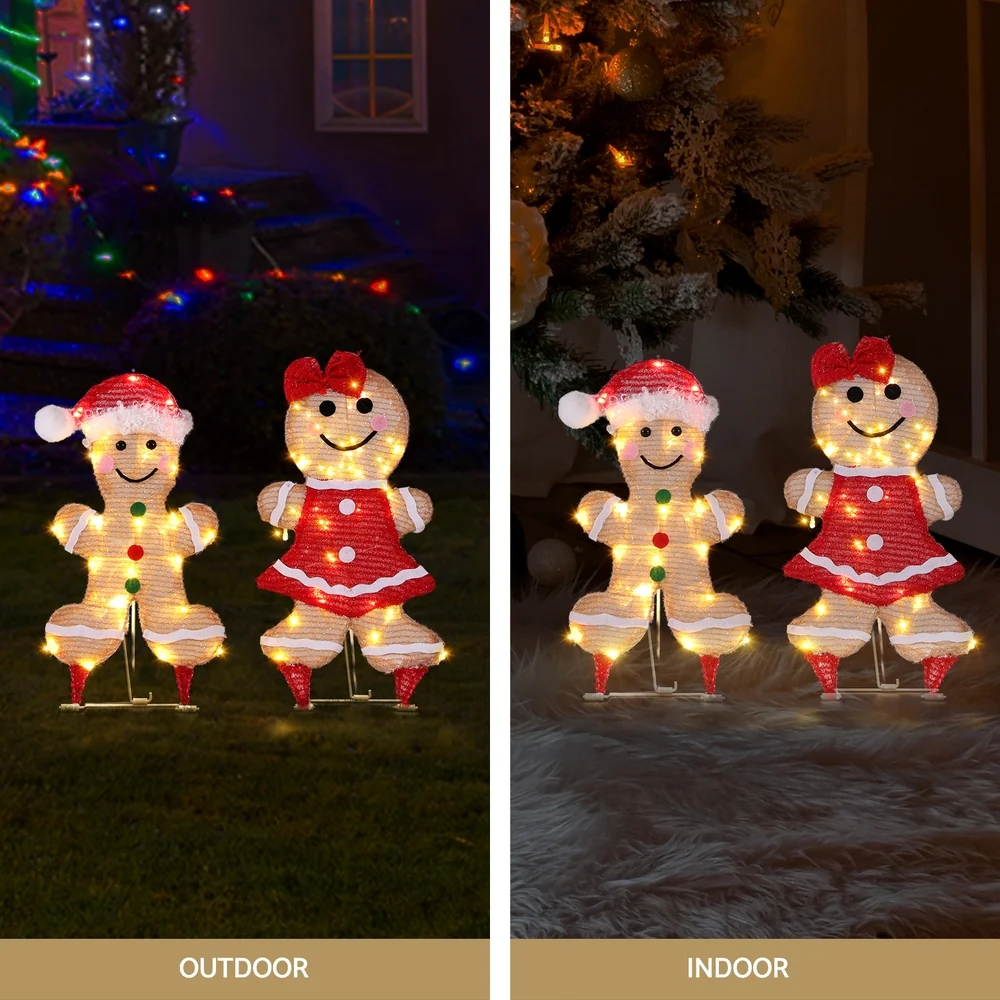 Christmas Lights Gingerbread Motif 30 LED Fairy Light Decoration - Image 5