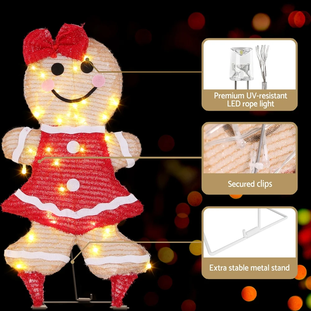Christmas Lights Gingerbread Motif 30 LED Fairy Light Decoration - Image 6