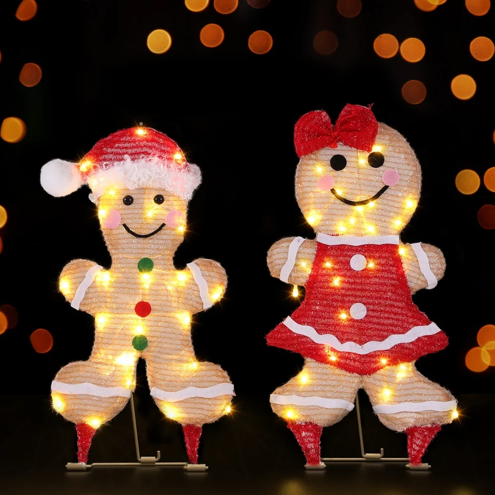Christmas Lights Gingerbread Motif 30 LED Fairy Light Decoration - Image 7