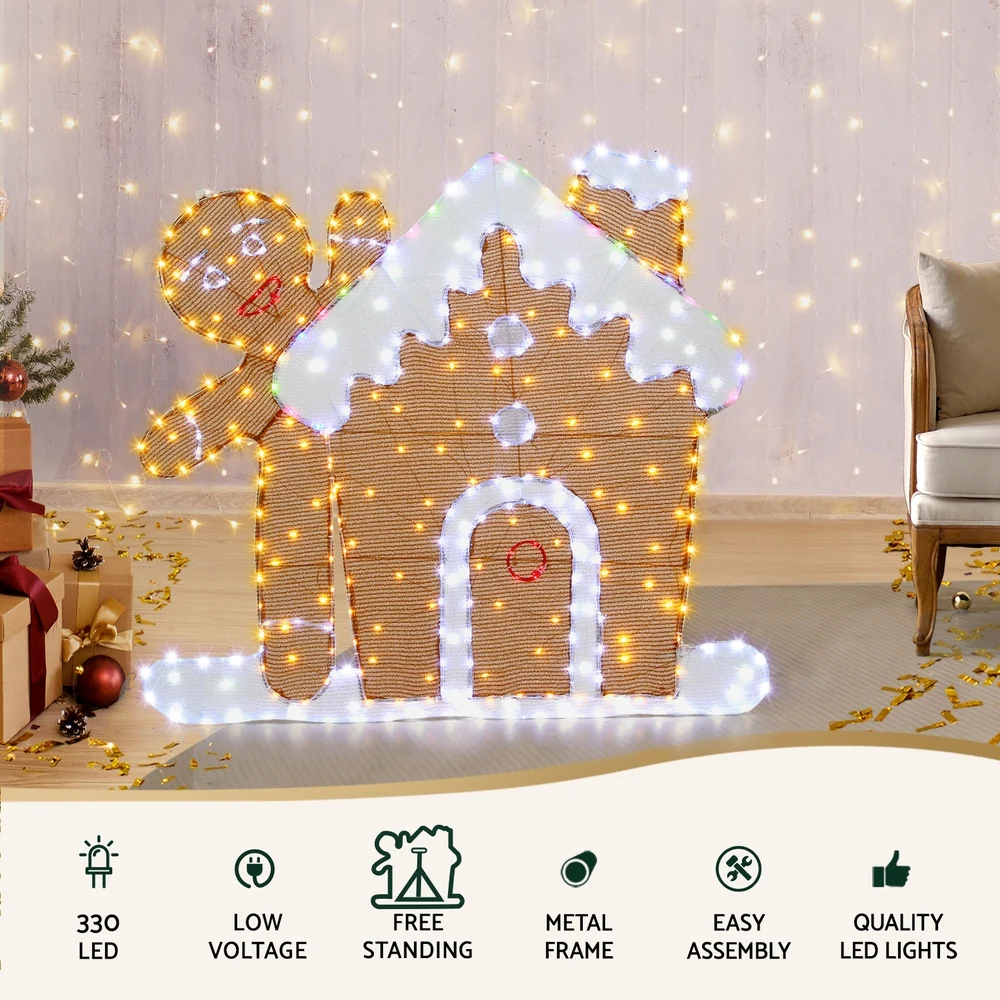 Christmas Lights Gingerbread Motif 330 LED Fairy Light Decoration - Image 4