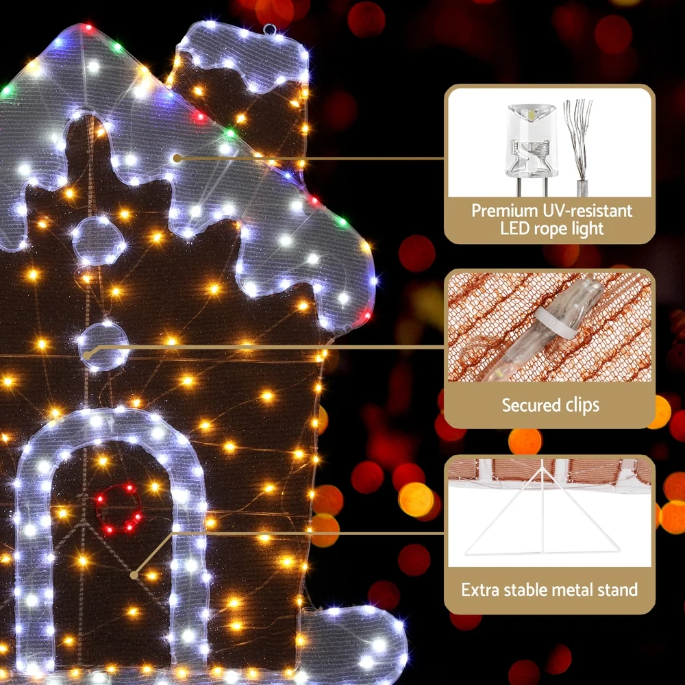 Christmas Lights Gingerbread Motif 330 LED Fairy Light Decoration - Image 6