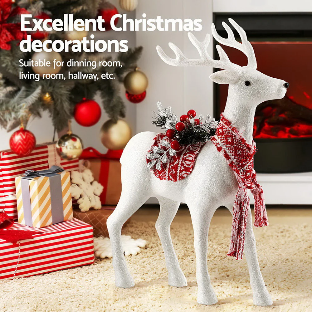 Christmas Reindeer 45cm Glitter Deer Ornaments Party Decorations - Image 4