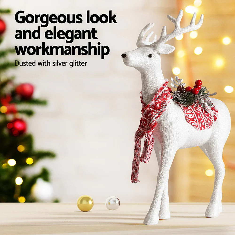 Christmas Reindeer 45cm Glitter Deer Ornaments Party Decorations - Image 5