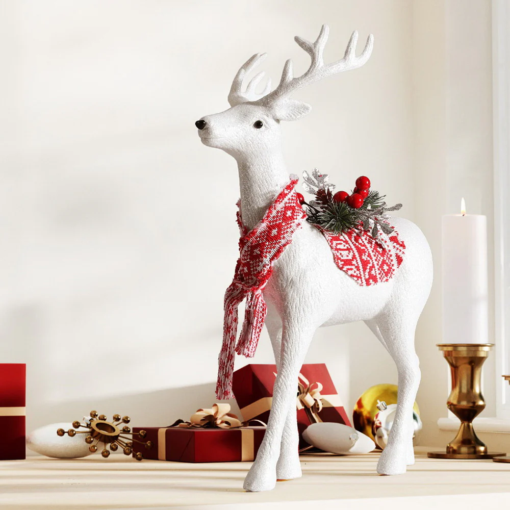 Christmas Reindeer 45cm Glitter Deer Ornaments Party Decorations - Image 7