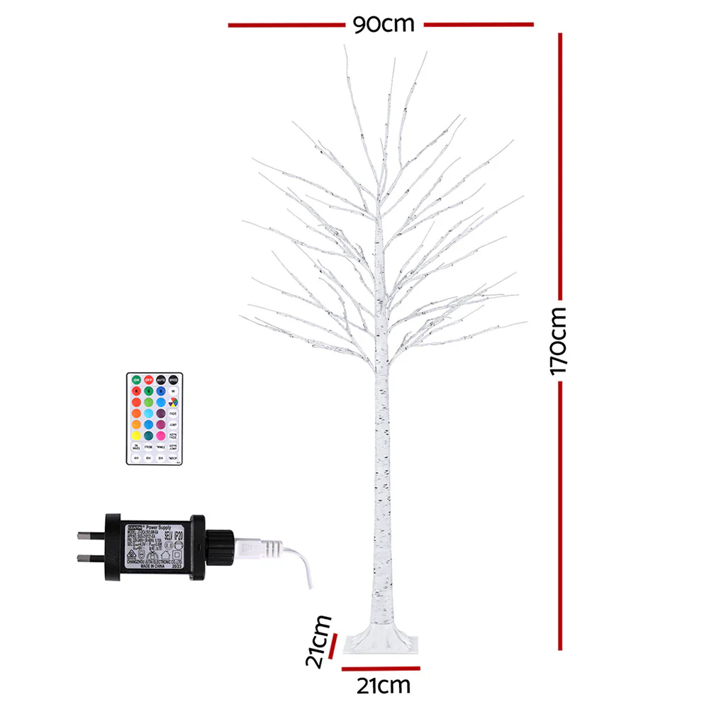 Christmas Tree 1.7m Twigs 120 RGB LED Lights Xmas Trees Decoration - Image 2