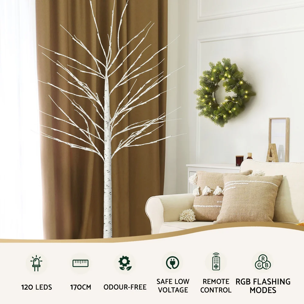 Christmas Tree 1.7m Twigs 120 RGB LED Lights Xmas Trees Decoration - Image 4