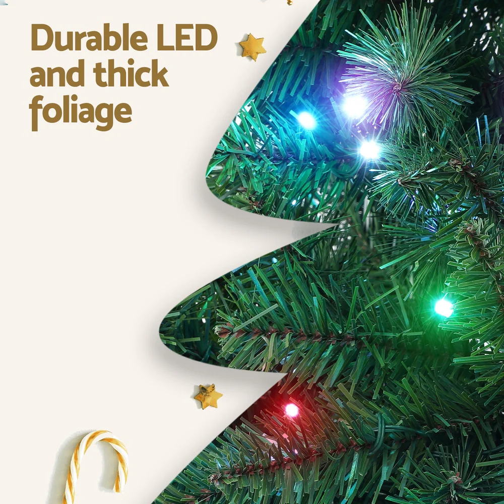6FT / 1.8M Christmas Tree – 890 Tips – Pre-lit 450 RGB LED Lights with Remote - Image 5