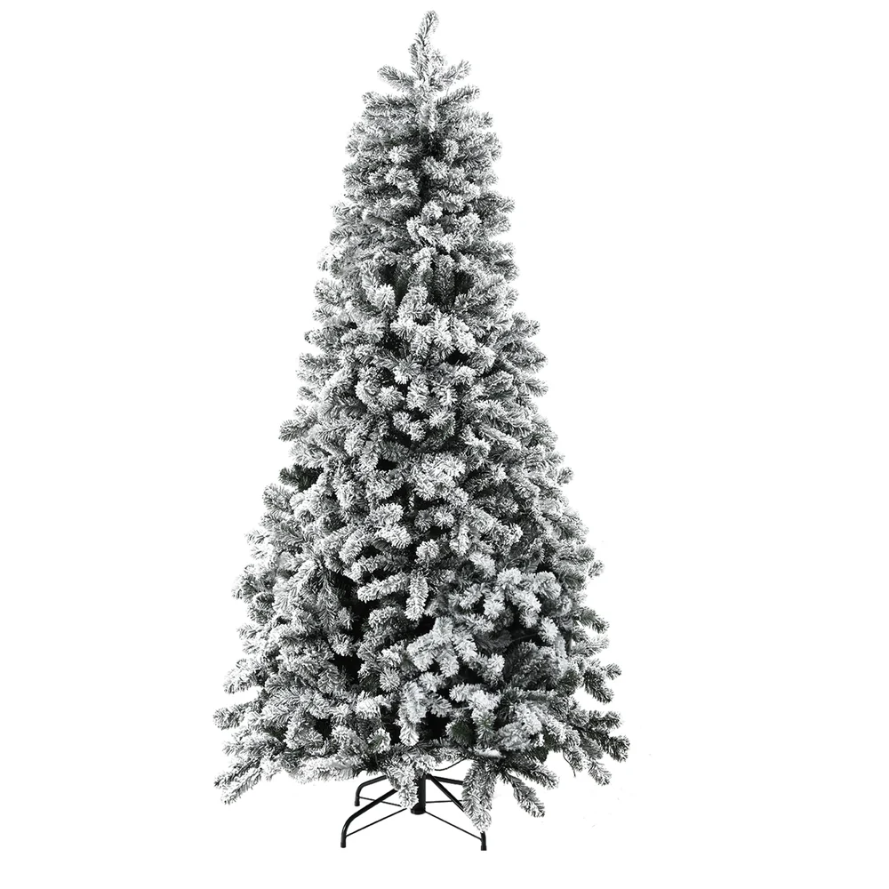 7FT / 2.1M Snow Flocked Christmas Tree – 1176 Tips – Pre-lit 500 Warm White LED Lights (8 Modes) - Image 3