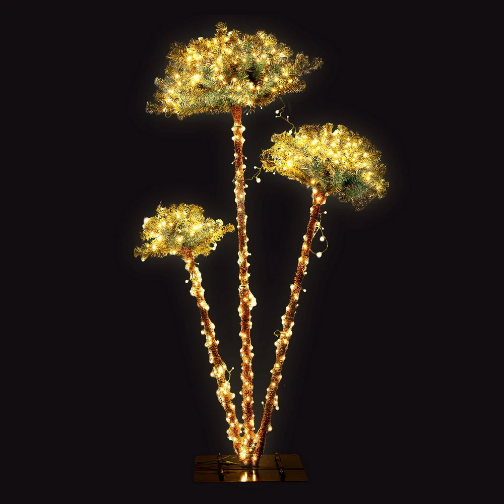 Christmas Tree 3-in-1 LED Xmas Palm Tree Party Decor 1.2/1.5/1.8M - Image 2