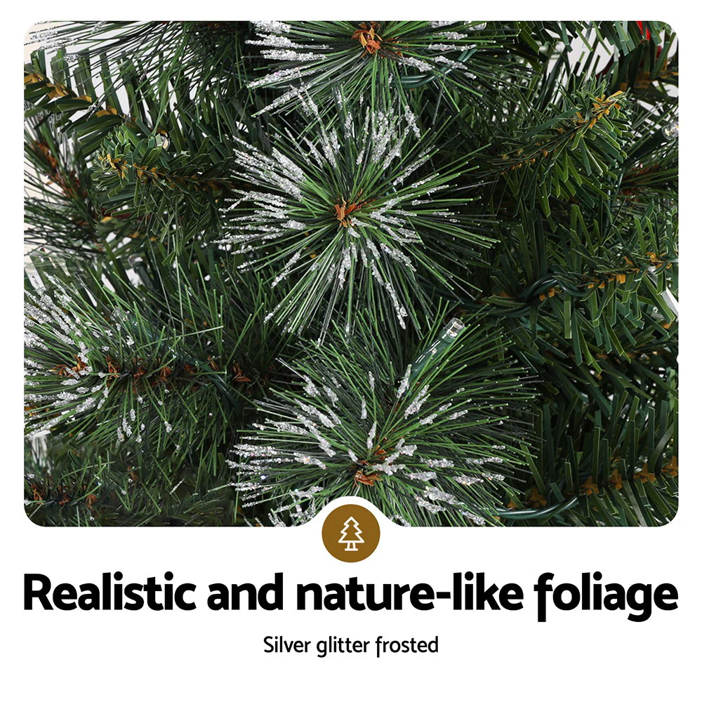 90CM Potted Christmas Tree – 110 Tips – Pre-lit 80 LED Lights - Image 4