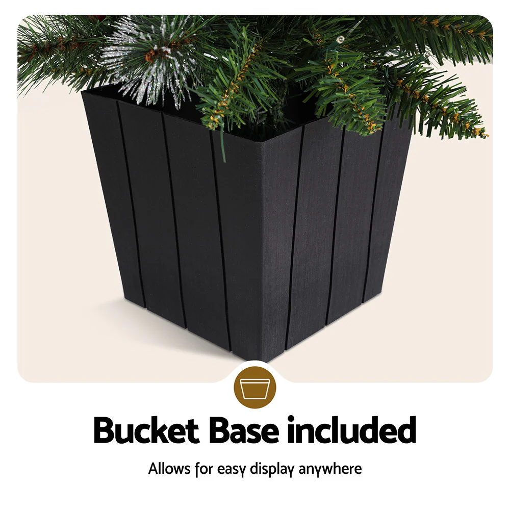 90CM Potted Christmas Tree – 110 Tips – Pre-lit 80 LED Lights - Image 6