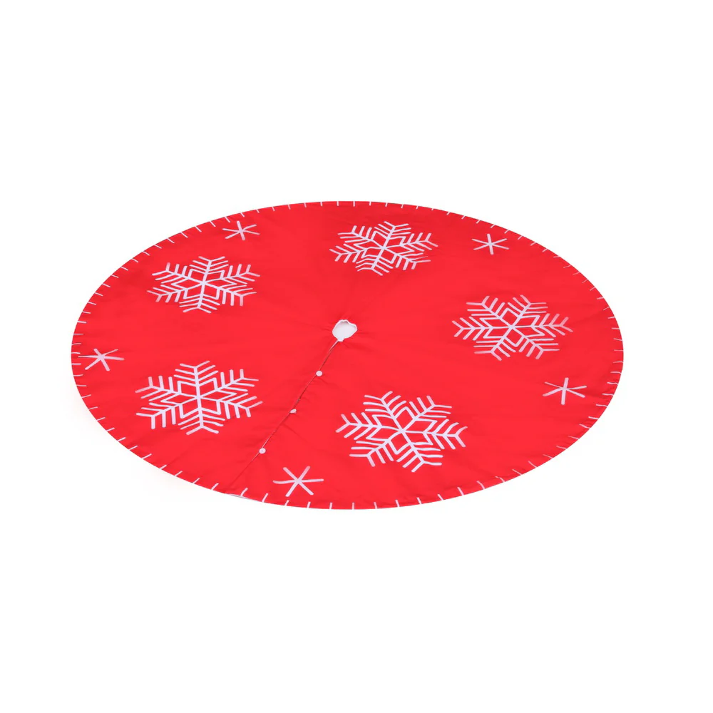 Christmas Tree Skirt 120cm Snowflake Ornaments Party Decorations - Image 3