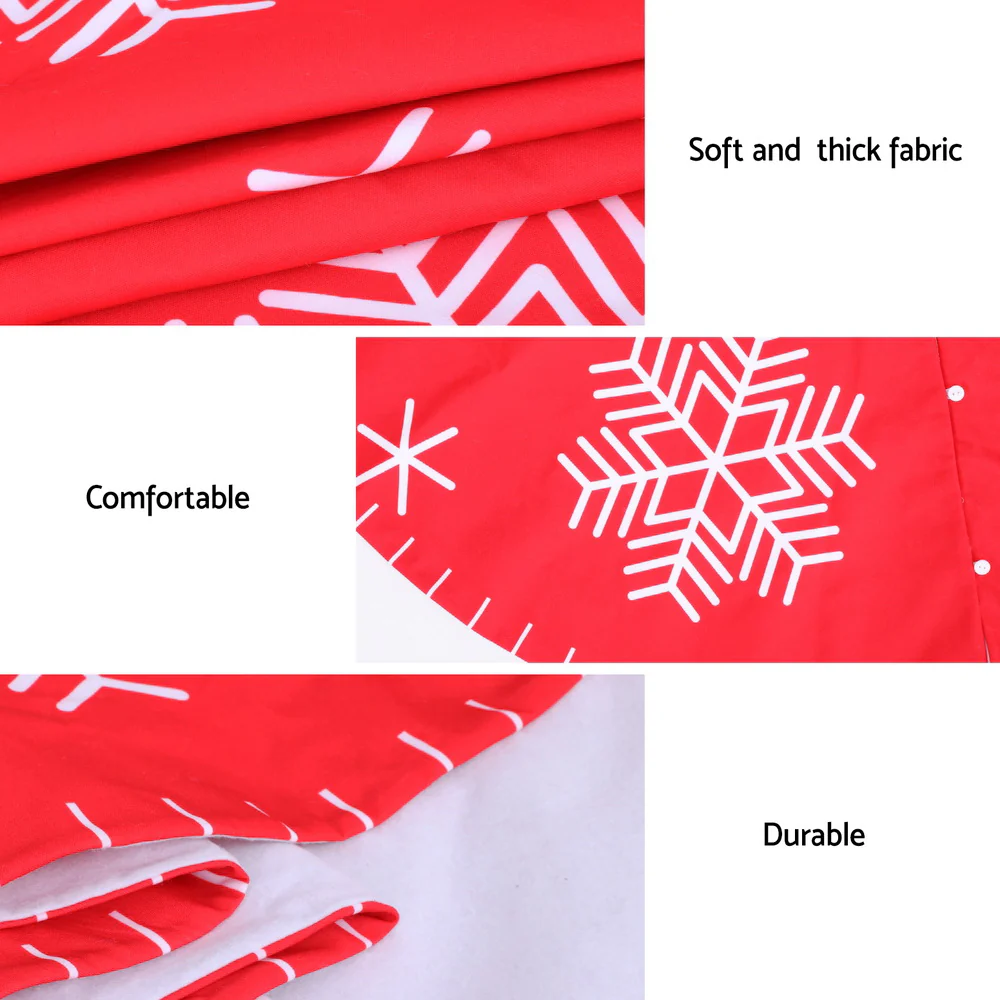 Christmas Tree Skirt 120cm Snowflake Ornaments Party Decorations - Image 5