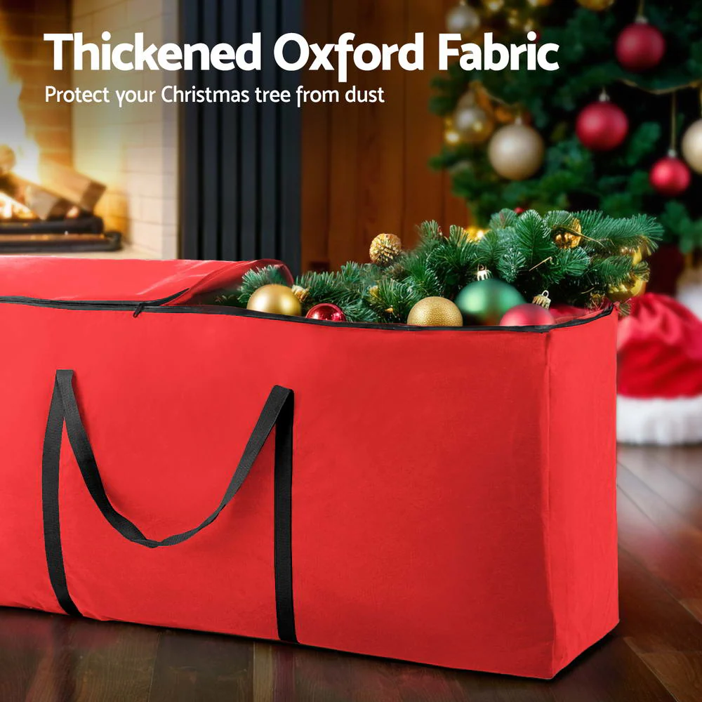 Christmas Tree Storage Bag Fits Up to 8ft Tree Xmas Bag Red - Image 4