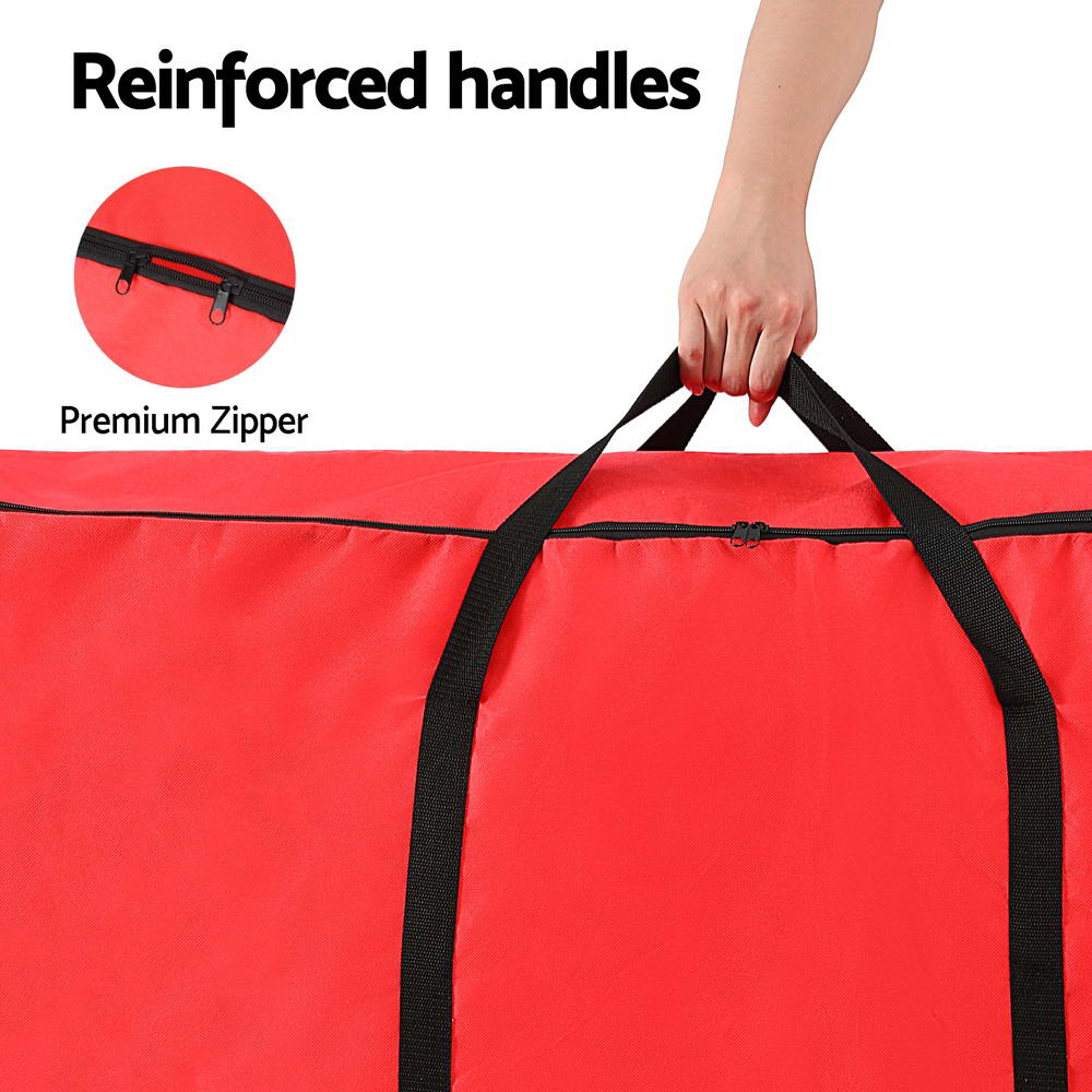 Christmas Tree Storage Bag Fits Up to 8ft Tree Xmas Bag Red - Image 6