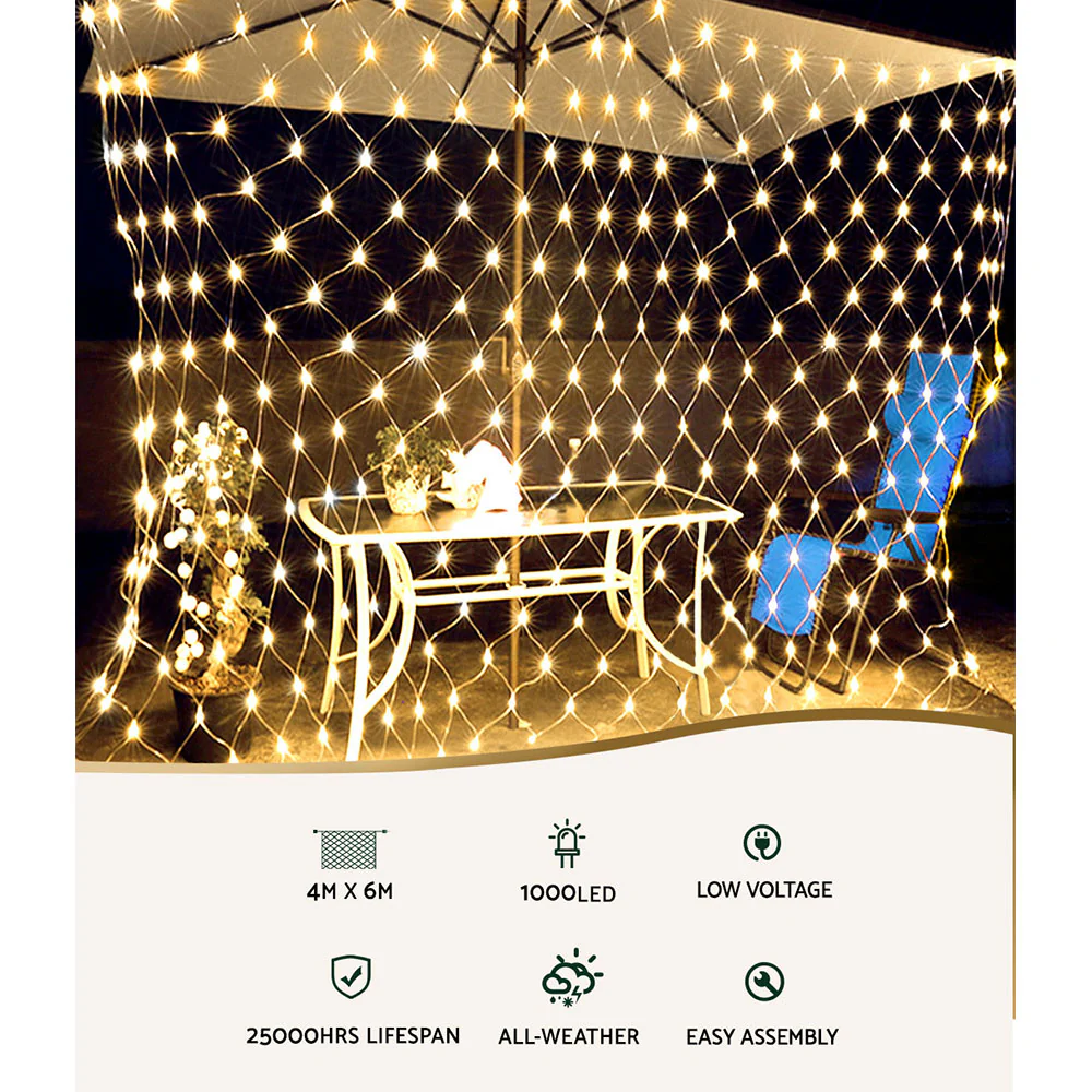 ChristmasLights 4mx6m Net String Light 1000 LED Warm - Image 4
