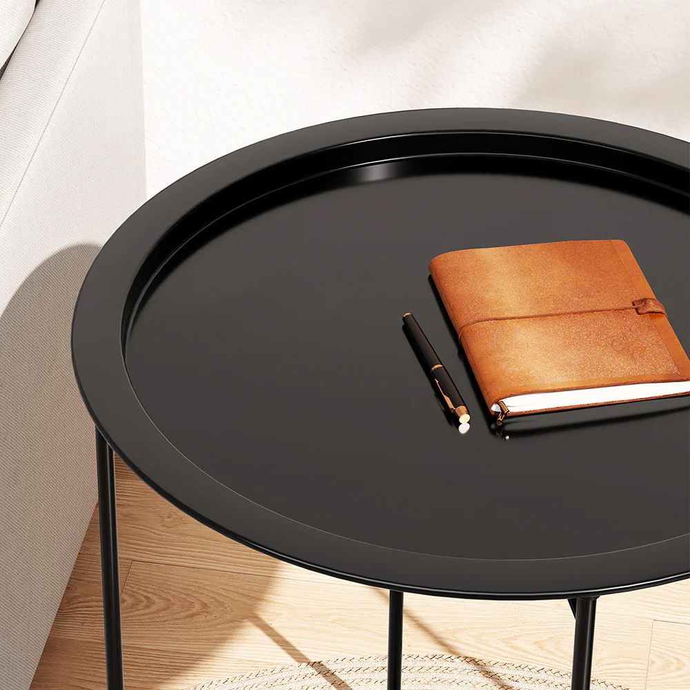 Coffee Side Table Steel Outdoor Furniture Indoor Desk Patio Garden - Image 5