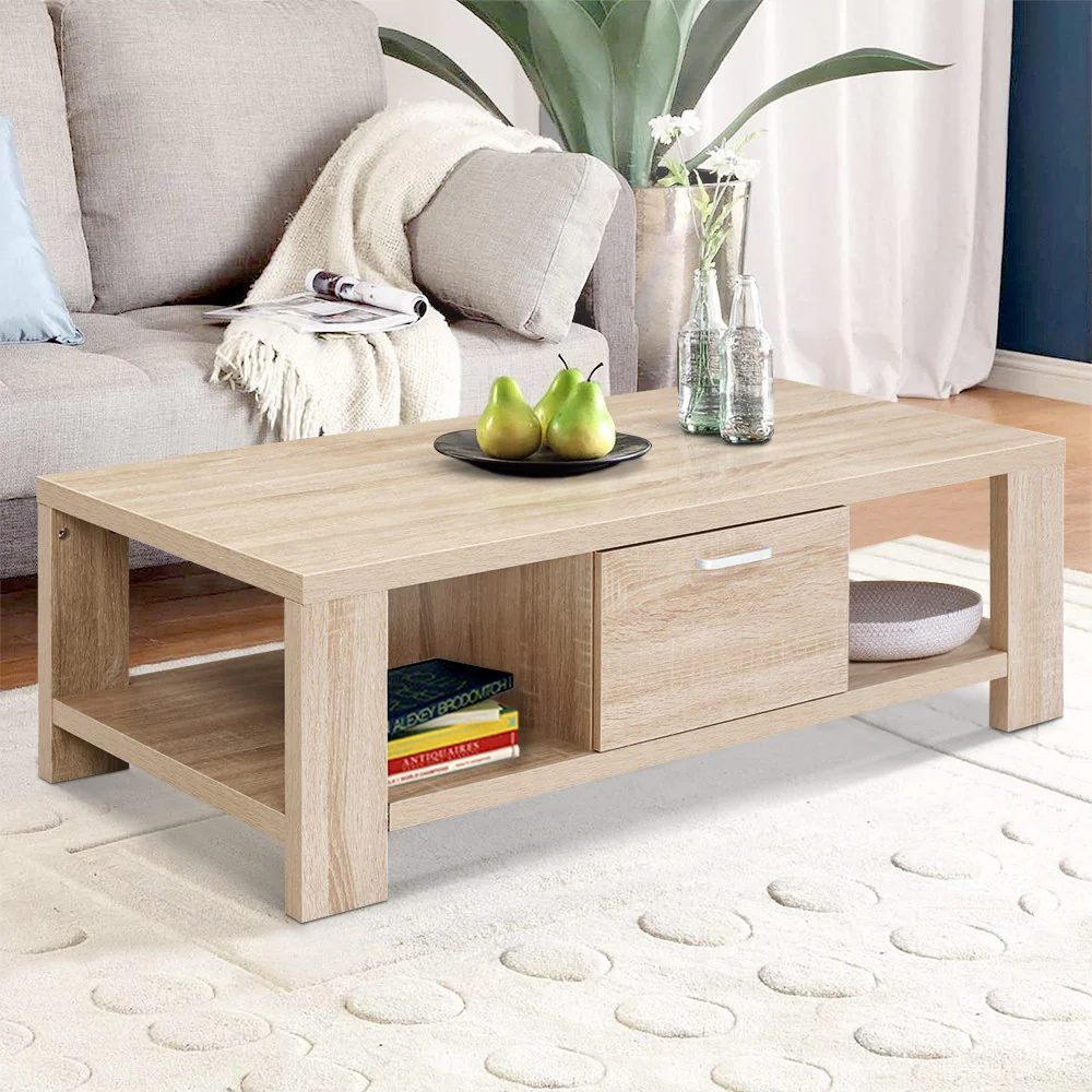 Coffee Table 1 Drawer Oak Maxi - Image 7