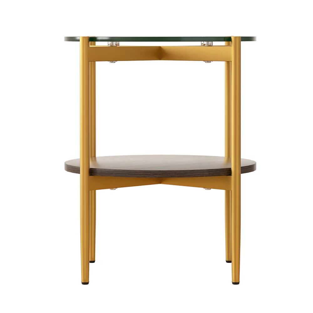 Coffee Table 45CM Round Tempered Glass Carol - Image 3