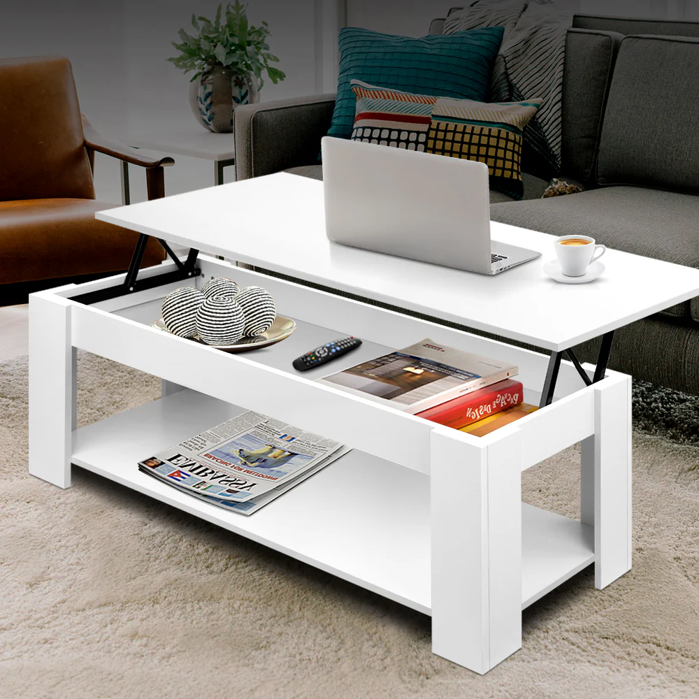 Coffee Table Lift-top Coffee Table White - Image 7