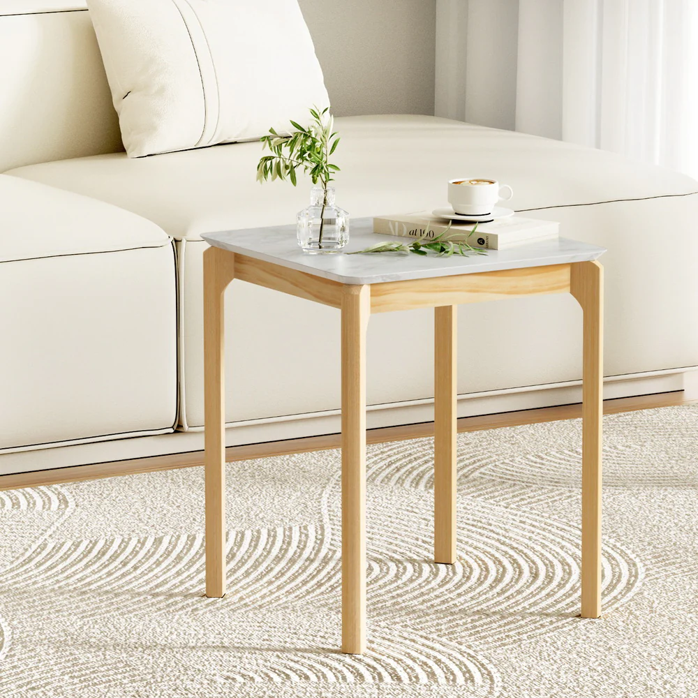Coffee Table Marble Effect Square - Image 7