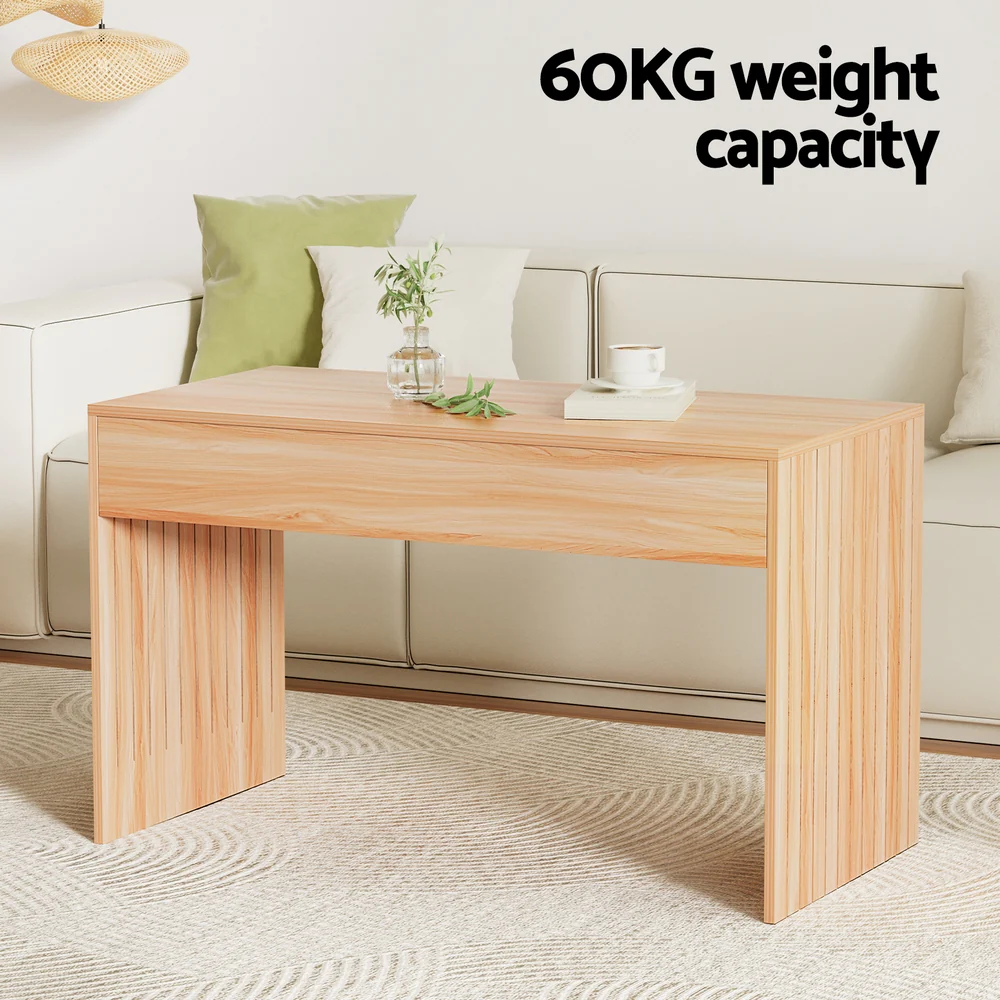 Coffee Table Rectangle Fluted Side 100CM - Image 5