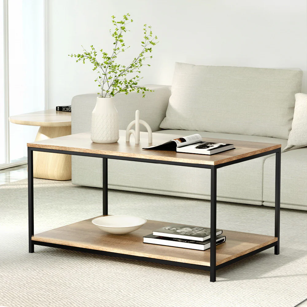 Coffee Table Rectangular 93CM Walnut Olin - Image 8