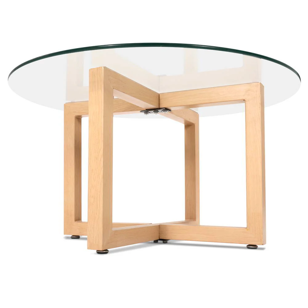 Coffee Table Round 80CM Tempered Glass - Image 4