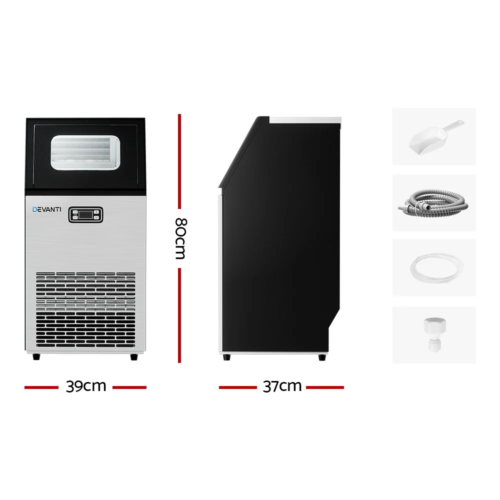 Commercial Ice Maker Machine 45kg Ice Cube Tray Bar Stainless Steel - Image 2