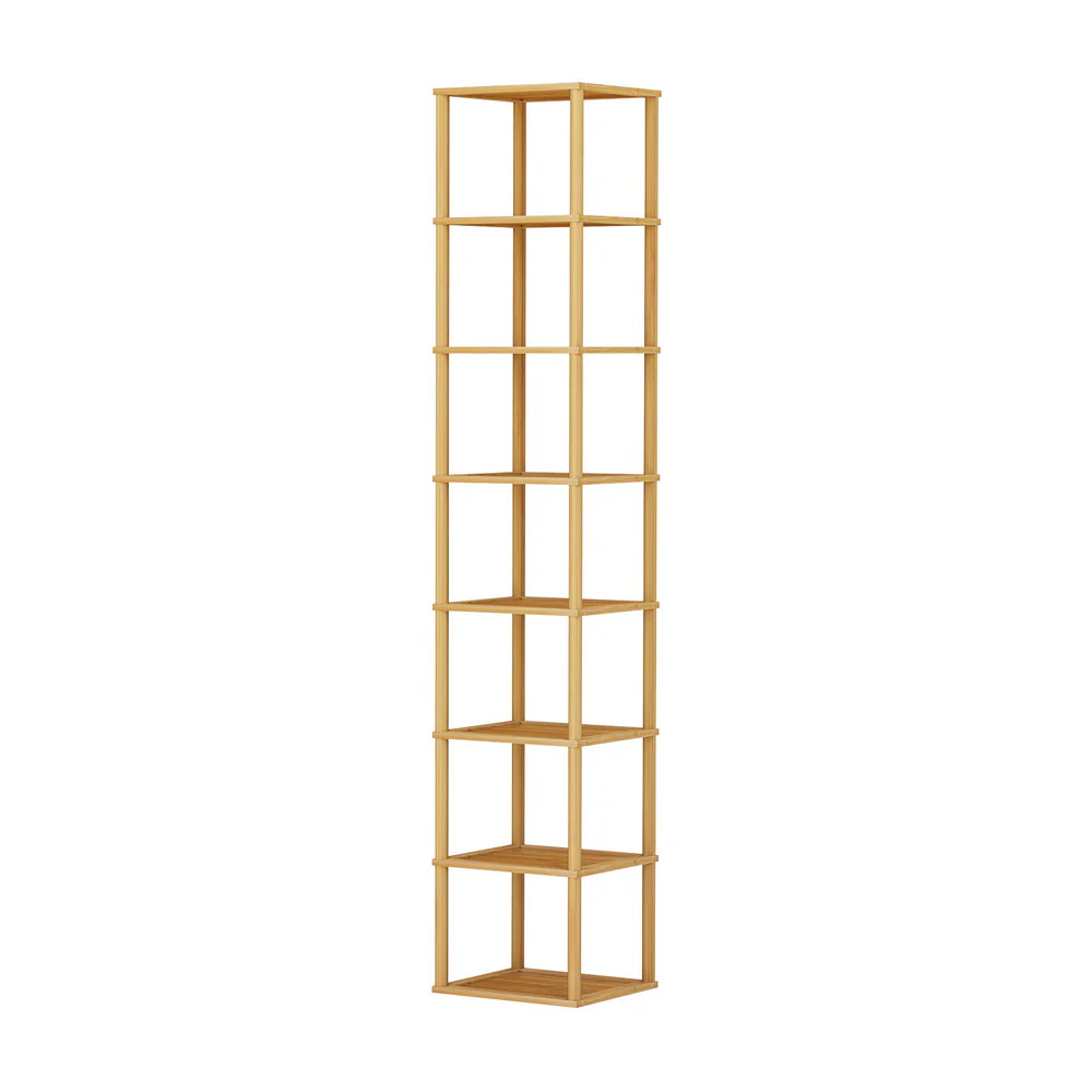 Compact 8-Tier Bamboo Shoe Rack - Image 5