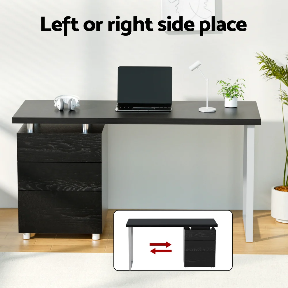 Computer Desk and Office Chair Combo – Black - Image 4