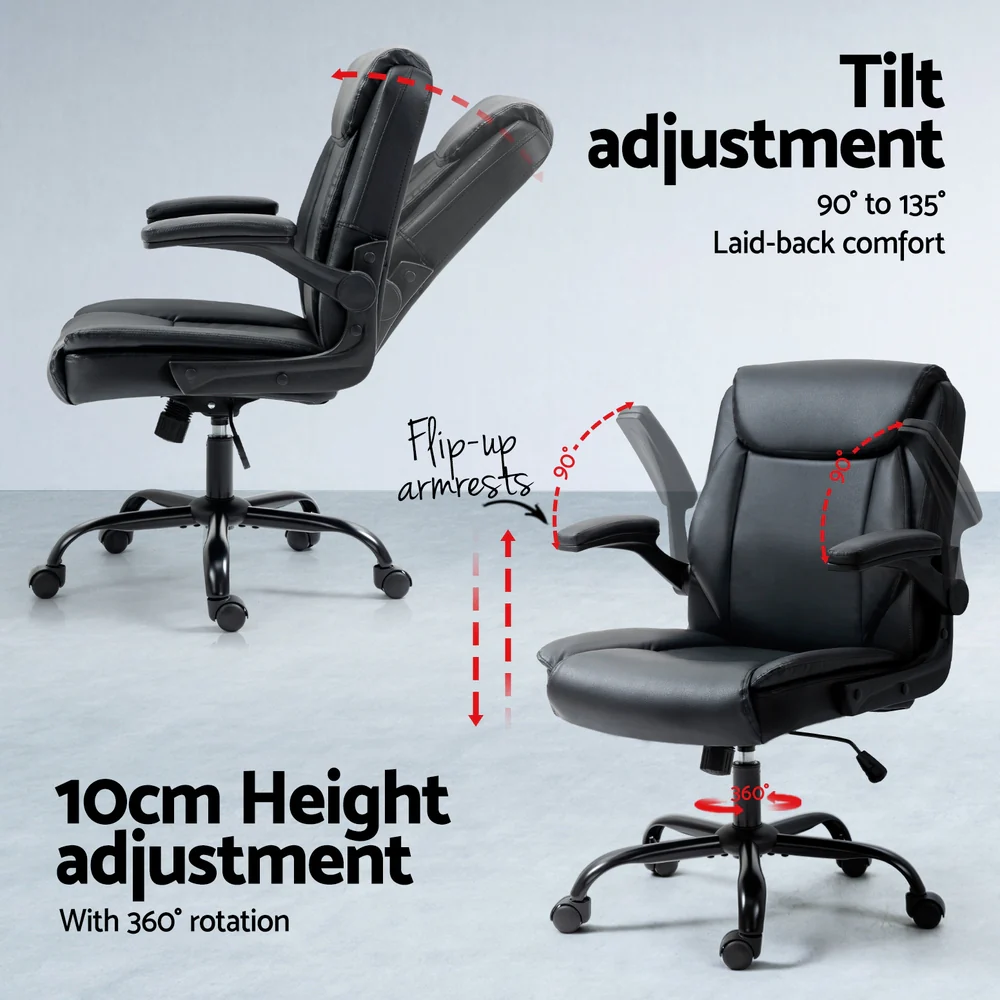 Computer Desk and Office Chair Combo – Black - Image 5