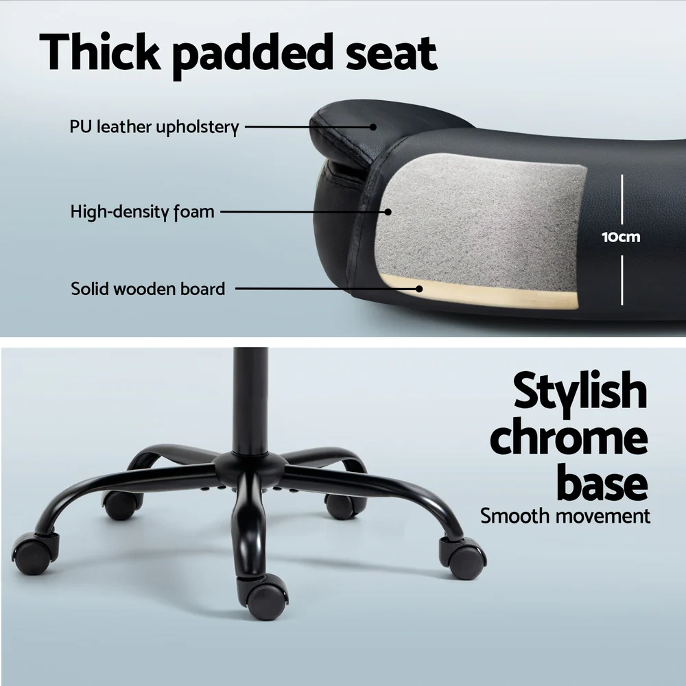 Computer Desk and Office Chair Combo – Black - Image 6