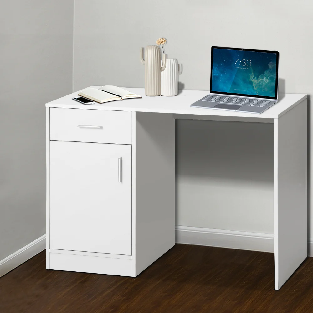 Computer Desk Drawer Cabinet White 100CM - Image 7