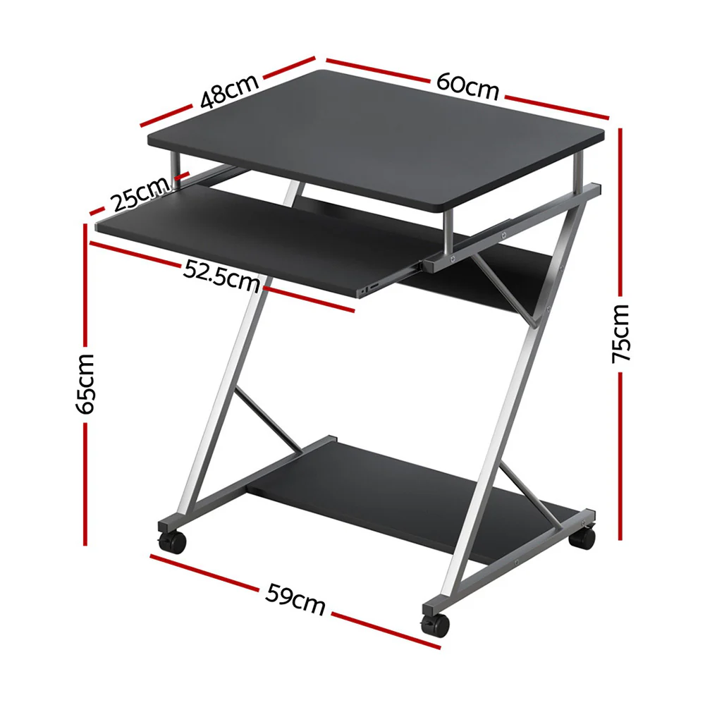 Computer Desk Keyboard Tray Shelf Black 60CM - Image 2