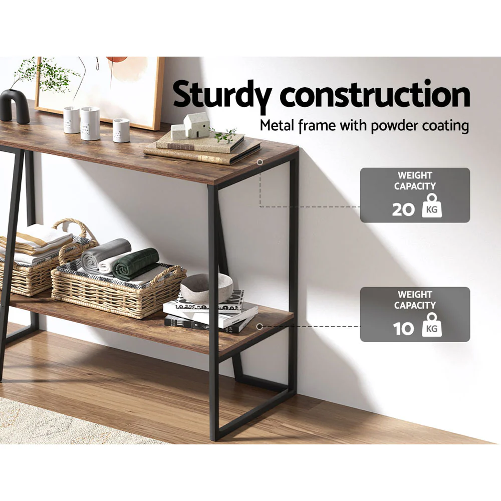 Console Table 106CM 2-tier Walnut Cora - Image 7