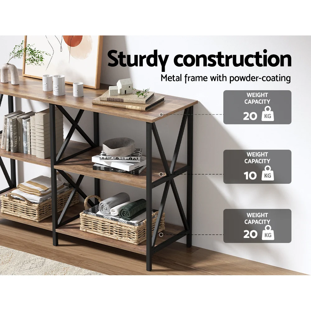 Console Table 120CM 3-tier Walnut Xiah - Image 7