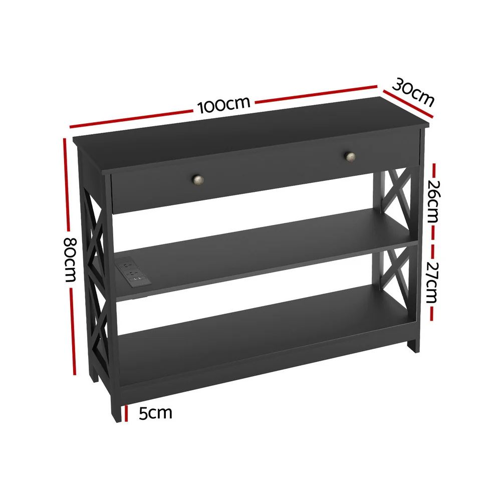 Console Table 3-tier USB Outlets - Image 3