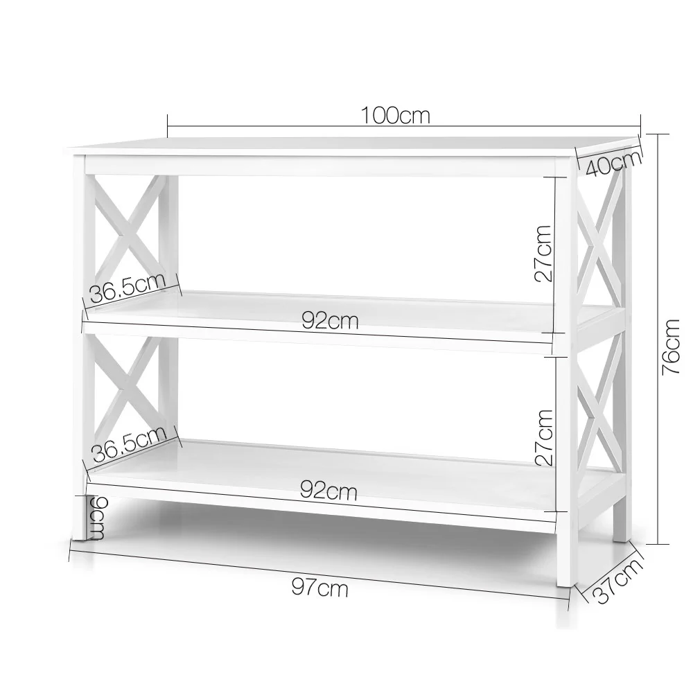 Console Table 3-tier White Polly - Image 3