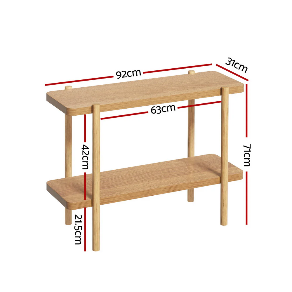 Console Table 92CM 2-tier Pine Sera - Image 4