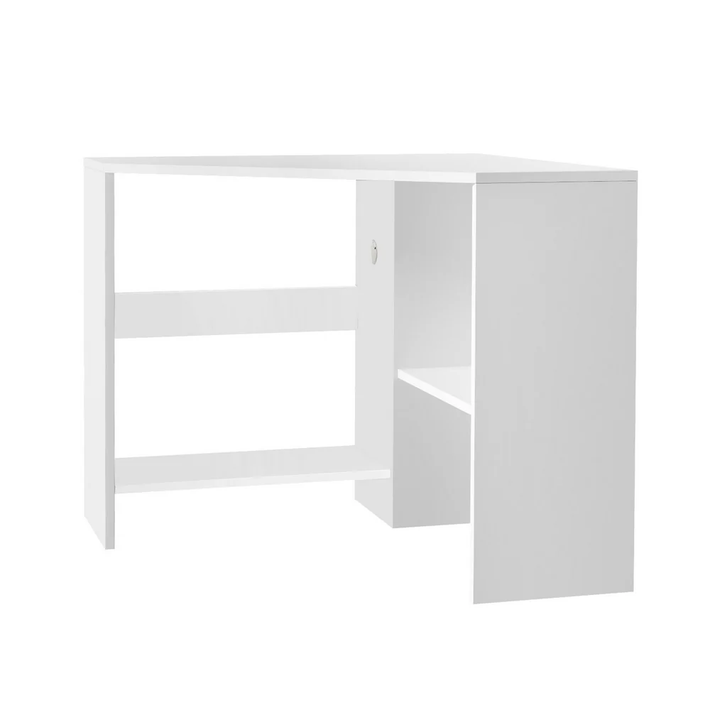 Corner Computer Desk Shelves CPU Stand L-shape Home Office Workstation Desks - Image 3