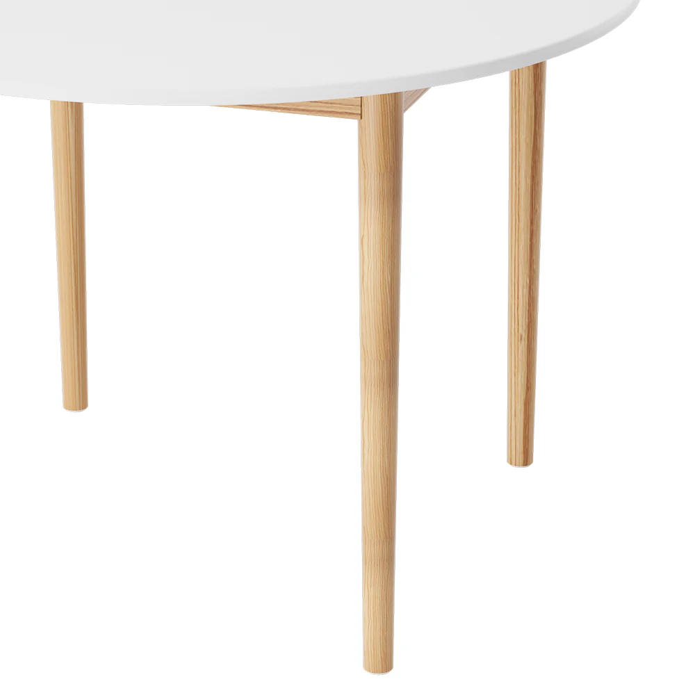Demi Nordic Style 108cm Diameter Round Dining Table White - Image 4