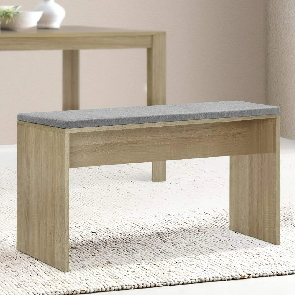 Dining Bench NATU Upholstery Seat Stool Chair Cushion Kitchen Furniture Oak 90cm - Image 8