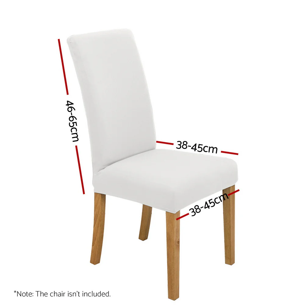 Dining Chair Covers 4x Slipcovers Spandex Stretch Banquet Wedding White - Image 2