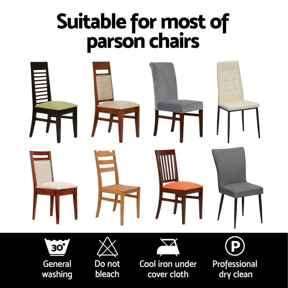 Dining Chair Covers 4x Slipcovers Spandex Stretch Banquet Wedding White - Image 5