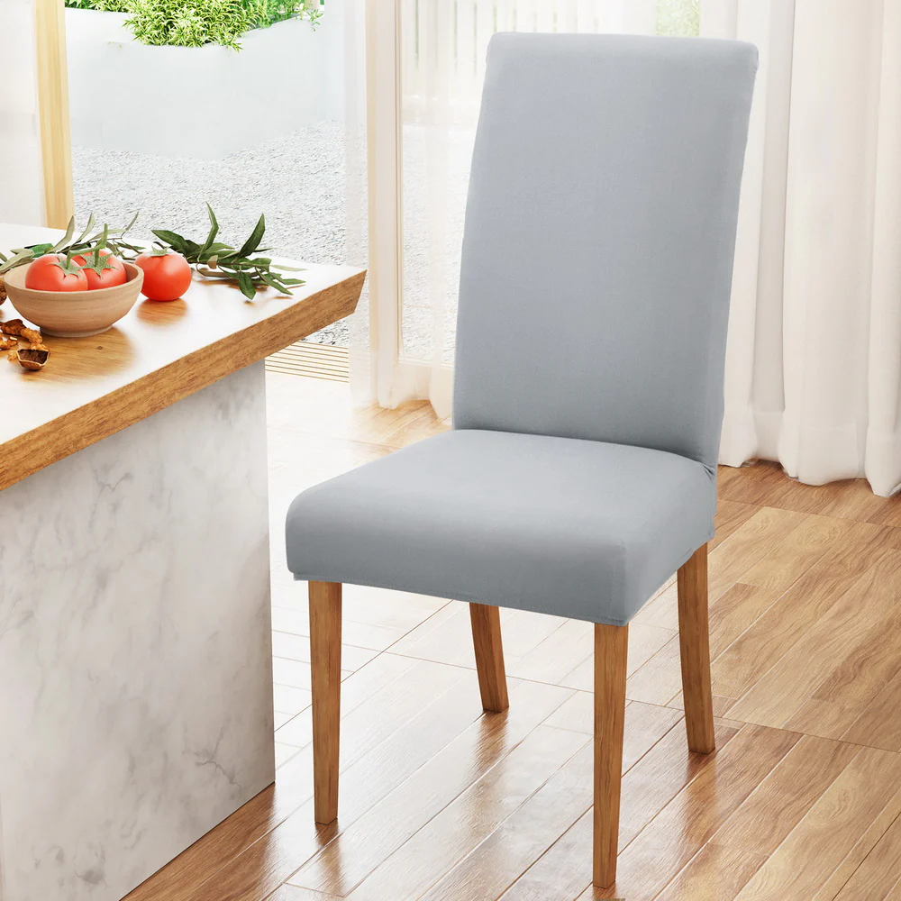 Dining Chair Covers 6x Slipcovers Spandex Stretch Banquet Wedding Grey - Image 7