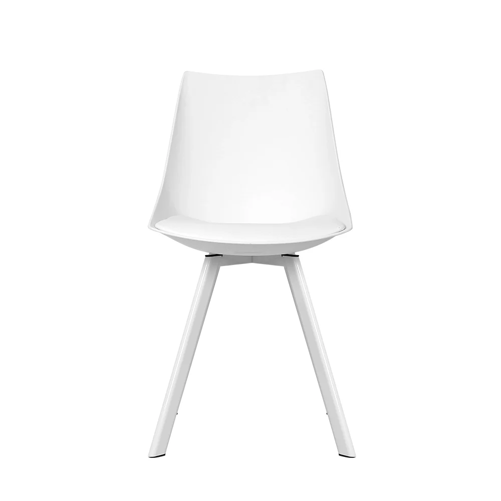 Dining Chairs Set of 2 PU leather White Lylette - Image 7