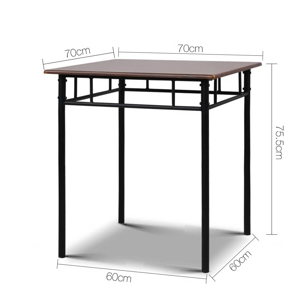 Dining Table And Chairs Set fo 3 Walnut - Image 3